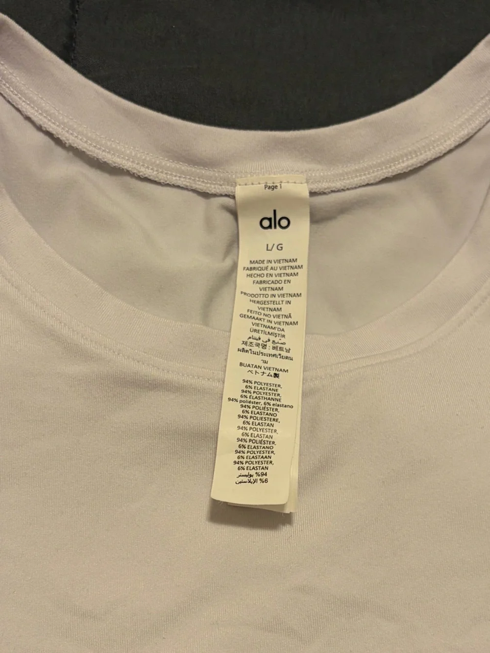 ALO Yoga Women’s White Athletic Crop Top